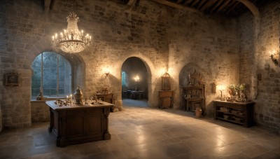 HQ,indoors,book,no humans,window,chair,table,sunlight,fire,plant,scenery,wooden floor,stairs,door,bookshelf,potted plant,light,lamp,candle,wall,brick wall,shelf,vase,statue,carpet,candlestand,chandelier,fireplace,night,arch,cabinet