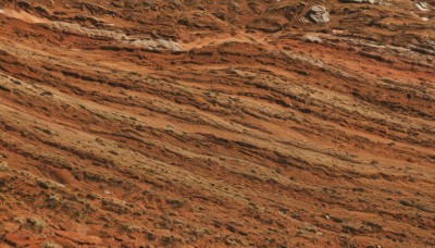 outdoors,water,no humans,traditional media,nature,scenery,landscape,brown theme,orange theme,monochrome,from above,ground vehicle,sand,desert,footprints