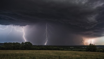 outdoors,sky,cloud,water,tree,no humans,ocean,cloudy sky,grass,nature,scenery,forest,mountain,electricity,lightning,landscape,horizon,field