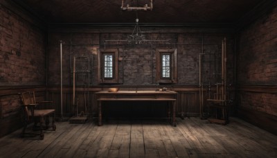 day,indoors,no humans,window,chair,table,sunlight,scenery,wooden floor,door,lamp,candle,wall,brick wall,barrel,candlestand,wooden table,fireplace,wooden chair,stool,cabinet,wooden wall,chandelier,brick