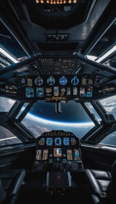 no humans,star (sky),scenery,science fiction,realistic,space,planet,earth (planet),spacecraft,window,helmet,robot,mecha,floating,machinery,pilot suit,spacesuit,cockpit