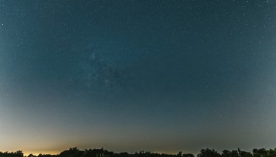 outdoors,sky,cloud,tree,no humans,night,star (sky),nature,night sky,scenery,forest,starry sky,sunset,comic,star (symbol),gradient sky