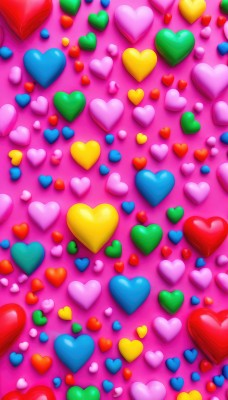 heart,no humans,pink background,heart background,glowing,scenery,colorful