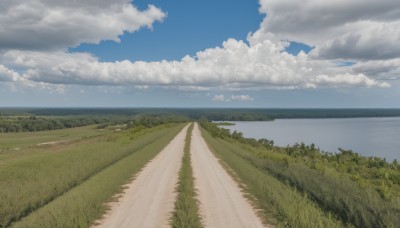 outdoors,sky,day,cloud,water,tree,blue sky,no humans,cloudy sky,grass,nature,scenery,mountain,horizon,road,field,river,landscape,path,hill,bird,ocean,beach,shore