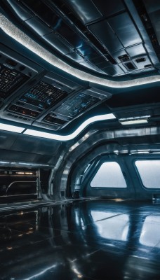 signature,water,no humans,window,ground vehicle,scenery,reflection,science fiction,realistic,spacecraft,indoors,cable,space,monitor,screen