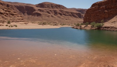 outdoors,sky,day,water,tree,blue sky,no humans,grass,nature,scenery,reflection,rock,mountain,sand,river,landscape,lake,shore,desert,cliff,ocean,beach