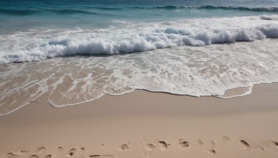 outdoors,sky,day,cloud,water,no humans,ocean,beach,cloudy sky,scenery,sand,horizon,waves,shore,footprints