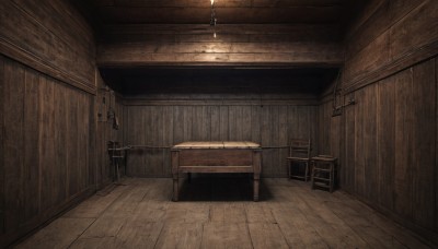 indoors,no humans,chair,table,scenery,wooden floor,door,light,lamp,candle,ceiling,ceiling light,wooden wall,chandelier,wooden chair,shadow,sunlight,light rays,wall,hallway