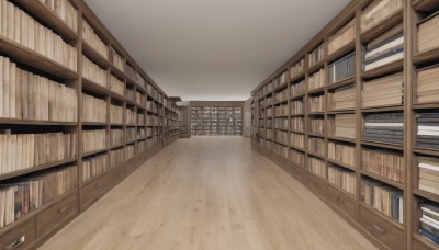 indoors,book,no humans,sunlight,scenery,wooden floor,door,bookshelf,shelf,library,ceiling,ceiling light,window,stairs,hallway,reflective floor