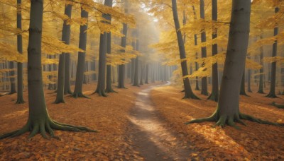 outdoors,day,water,tree,no humans,leaf,sunlight,nature,scenery,forest,reflection,light rays,autumn leaves,autumn,road,path