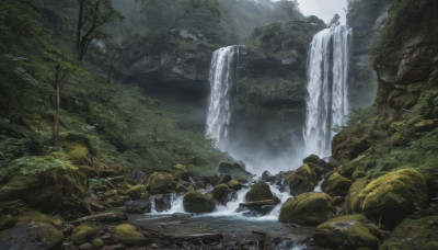 outdoors, water, tree, no humans, nature, scenery, forest, rock, river, waterfall