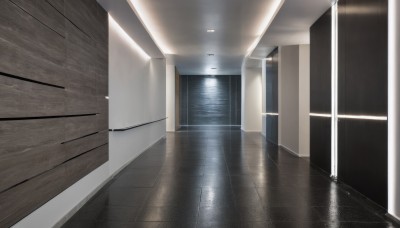 indoors,no humans,window,shadow,watermark,sunlight,scenery,reflection,wooden floor,stairs,door,tiles,light,tile floor,floor,ceiling,hallway,ceiling light,reflective floor,water,close-up,realistic,still life