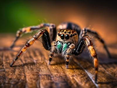 solo,looking at viewer,open mouth,1boy,full body,male focus,outdoors,teeth,blurry,no humans,depth of field,blurry background,bug,claws,monster,antennae,standing,glowing,animal,crystal,city,realistic,extra eyes,horror (theme),spider