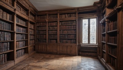 day,indoors,book,no humans,window,sunlight,scenery,light rays,wooden floor,stairs,bookshelf,library,tree,tiles,tile floor,floor,ceiling,ladder