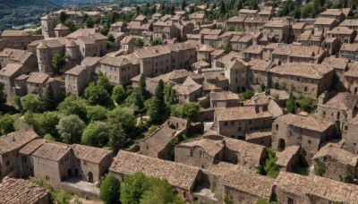 outdoors,day,water,tree,no humans,building,nature,scenery,forest,city,cityscape,ruins,house,river,landscape