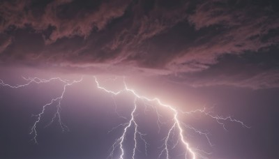 monochrome,outdoors,sky,cloud,no humans,cloudy sky,scenery,silhouette,electricity,lightning,gradient,gradient background,pokemon (creature),black background