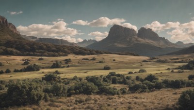 outdoors,sky,day,cloud,tree,blue sky,no humans,cloudy sky,grass,nature,scenery,forest,mountain,road,landscape,mountainous horizon,rock,sand,hill,desert