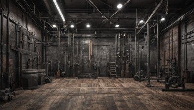 indoors,no humans,window,chair,table,sunlight,scenery,wooden floor,door,light,ceiling,ceiling light,chandelier,tiles,tile floor,barrel,wheelchair,cart