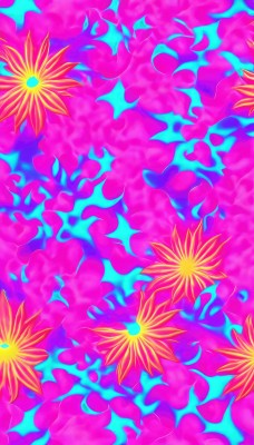 solo,flower,no humans,pink background,pink theme,colorful,abstract,pokemon (creature),from above,scenery,multicolored background