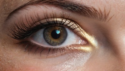 solo,looking at viewer,blue eyes,1boy,yellow eyes,male focus,eyelashes,close-up,1other,reflection,realistic,eye focus,light particles