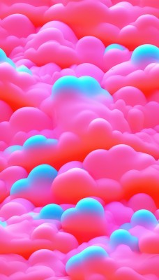 no humans,pink theme,too many,sky,artist name,cloud,cloudy sky,colorful