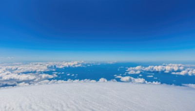 monochrome,outdoors,sky,day,cloud,water,blue sky,no humans,bird,ocean,beach,cloudy sky,scenery,blue theme,horizon,landscape,shore