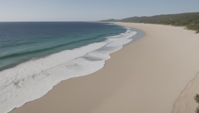 outdoors,sky,day,water,tree,blue sky,no humans,ocean,beach,scenery,sand,horizon,waves,shore,cloud,grass,nature,forest