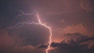 outdoors,sky,cloud,tree,no humans,night,cloudy sky,star (sky),night sky,scenery,starry sky,sunset,electricity,lightning,dark