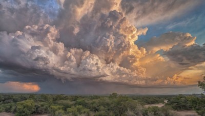 outdoors,sky,day,cloud,water,tree,blue sky,no humans,cloudy sky,grass,nature,scenery,forest,sunset,river,landscape,ocean,horizon