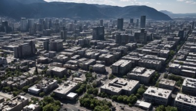 outdoors,sky,day,cloud,tree,no humans,building,nature,scenery,mountain,city,cityscape,ruins,skyscraper,landscape,river