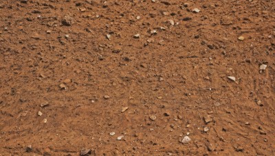 monochrome,outdoors,no humans,traditional media,scenery,rock,sepia,brown theme,orange theme,from above,sand,debris,desert