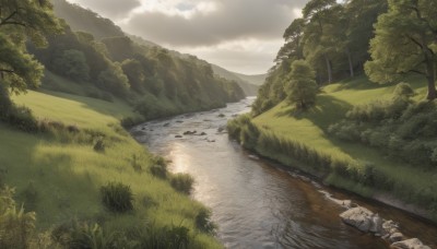 outdoors,sky,day,cloud,water,tree,no humans,cloudy sky,grass,nature,scenery,forest,reflection,rock,mountain,road,bush,river,landscape,lake,path,sunlight