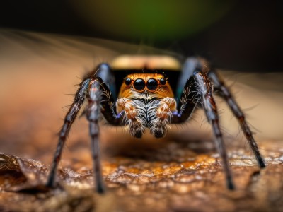 solo,blurry,no humans,depth of field,blurry background,bug,science fiction,realistic,looking at viewer,teeth,blood,claws,monster,extra eyes,horror (theme),guro,spider