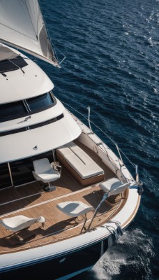 outdoors,water,military,no humans,shadow,ocean,from above,chair,scenery,watercraft,vehicle focus,ship,waves,boat,dock