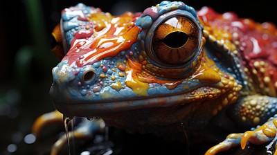 food,artist name,signature,water,blurry,no humans,depth of field,blurry background,black background,fish,realistic,food focus,animal,gem,scales,still life