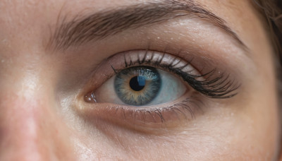 solo, looking at viewer, blue eyes, 1boy, male focus, blurry, eyelashes, close-up, realistic, eye focus