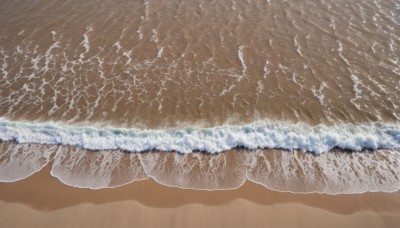 outdoors,water,no humans,ocean,beach,scenery,sand,waves,shore,simple background,brown background,rain,realistic,still life