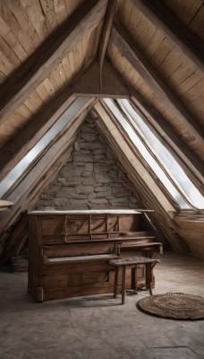 day,indoors,no humans,window,chair,table,sunlight,box,scenery,wooden floor,stairs,door,barrel,crate,wood,wooden chair,outdoors,signature,instrument,wall,ruins,piano,stone floor,grand piano