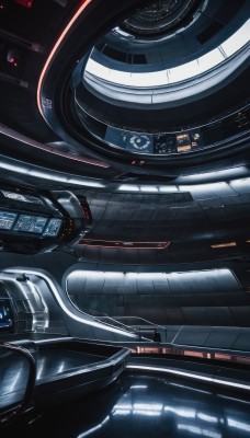 signature,no humans,scenery,reflection,science fiction,realistic,cable,space,spacecraft,cockpit,indoors,window,planet,concept art