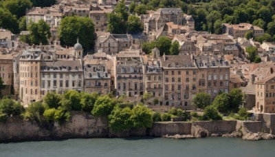 outdoors,day,water,tree,no humans,window,building,nature,scenery,forest,city,bush,house,bridge,river,rock,cityscape,ruins