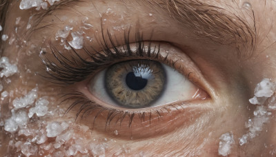 solo, looking at viewer, blue eyes, 1boy, yellow eyes, male focus, eyelashes, close-up, realistic, eye focus