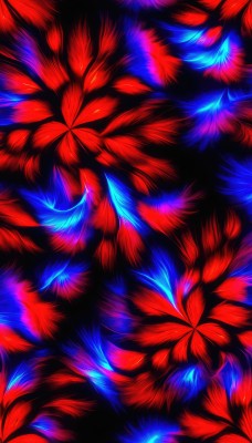 solo,flower,no humans,red flower,red theme,colorful,abstract,pokemon (creature),glowing