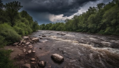 outdoors,sky,day,cloud,water,tree,no humans,ocean,cloudy sky,grass,nature,scenery,forest,rock,bush,river,landscape,shore,blue sky,waves