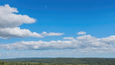 outdoors,sky,day,cloud,blue sky,no humans,bird,cloudy sky,grass,nature,scenery,field,landscape,aircraft,horizon,hill