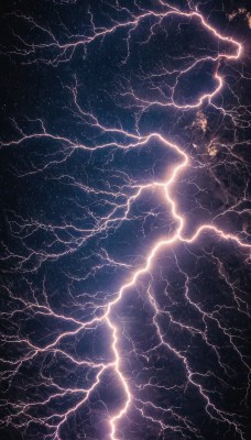 sky,cloud,no humans,night,from above,star (sky),scenery,electricity,lightning,outdoors,night sky,starry sky,dark