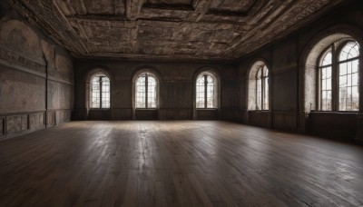 day,indoors,no humans,window,sunlight,scenery,light rays,wooden floor,stairs,door,architecture,ruins,pillar,hallway,arch,wall,floor,ceiling,reflective floor