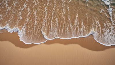 food,water,no humans,shadow,ocean,beach,brown background,realistic,sand,waves,food focus,brown theme,still life,simple background,feet,close-up