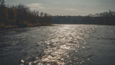 outdoors,sky,day,cloud,water,tree,no humans,sunlight,cloudy sky,nature,scenery,forest,reflection,river,landscape,lake,field,grey sky