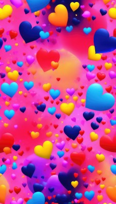 heart,no humans,pink background,heart background,star (symbol),glowing,scenery,multicolored background,colorful