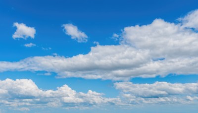 outdoors,sky,day,cloud,blue sky,no humans,cloudy sky,scenery,blue theme,monochrome,above clouds